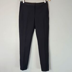 Reiss Rockie Trouser Tuxedo Strip Pant USA Size 6 Black